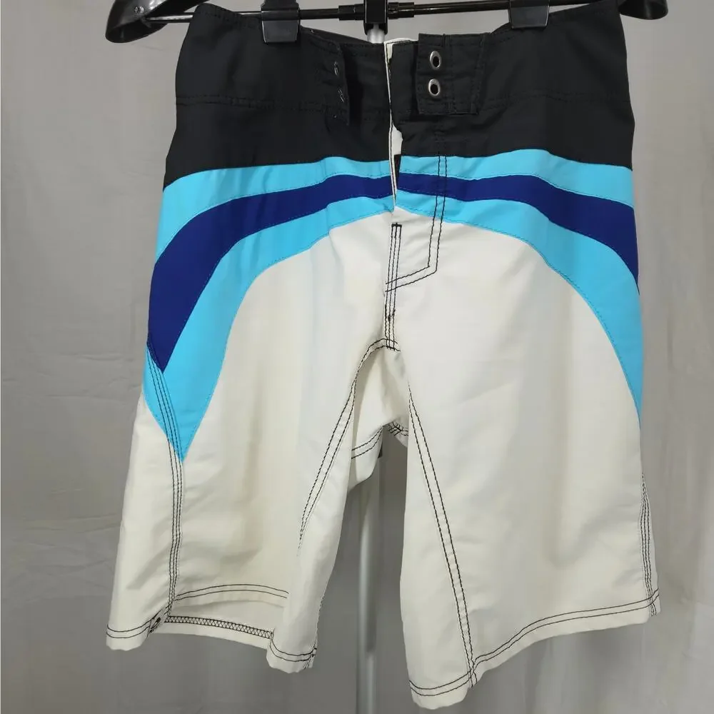 Reef Board Shorts Mens 32‎ Surf Swim Trunks Beach Quick Dry Blue White Black - Picture 2 of 13